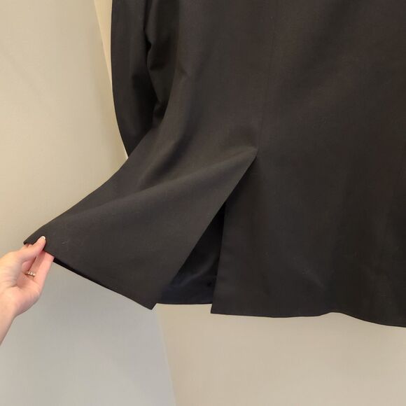 Vtg Croft & Barrow Black Blazer Sport Coat Jacket Mens 50L Wool Gold Button 90s - Picture 7 of 10